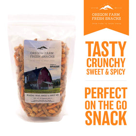 OREGON FARM FRESH SNACKS Blazing Trail cheddar sticks for a cheese-forward pairing.