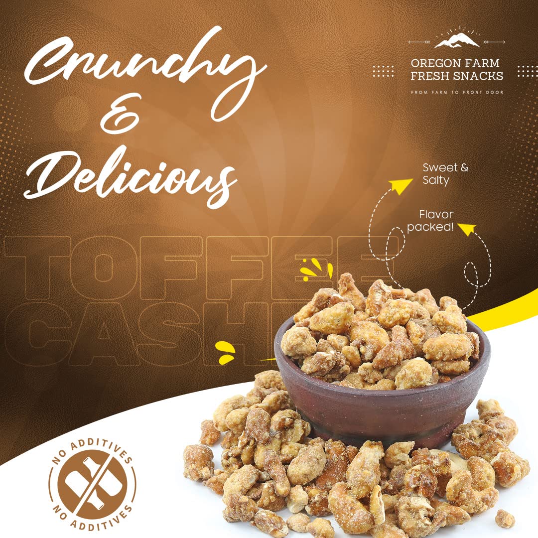 Close-up of Butter Toffee Cashews showing crisp coating and rich sweetness