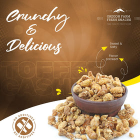 Close-up of Butter Toffee Cashews showing crisp coating and rich sweetness