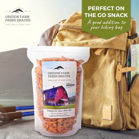 Cheddar sesame sticks from Timberline Trail Spicy Mix showcase cheesy crunch