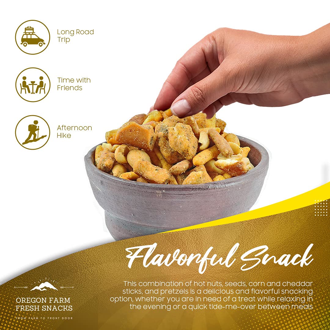 Oregon Farm Fresh Snacks Crater Lake Crunch pub mix, perfect for game days.