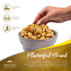 Oregon Farm Fresh Snacks Crater Lake Crunch pub mix, perfect for game days.