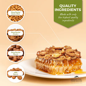 Oregon Farm Fresh Snacks honey roasted peanuts close-up with glossy coating
