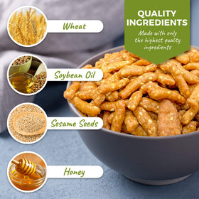 Desk-ready Honey Roasted Sesame Sticks for quick energy during work