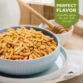 Toasted sesame seeds and crisp texture of Honey Roasted Sesame Sticks