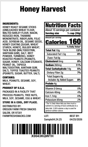 Oregon Farm Fresh Snacks party snack mix on a platter