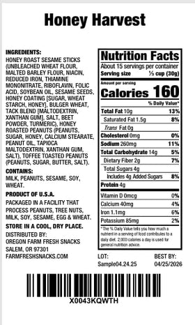 Oregon Farm Fresh Snacks party snack mix on a platter