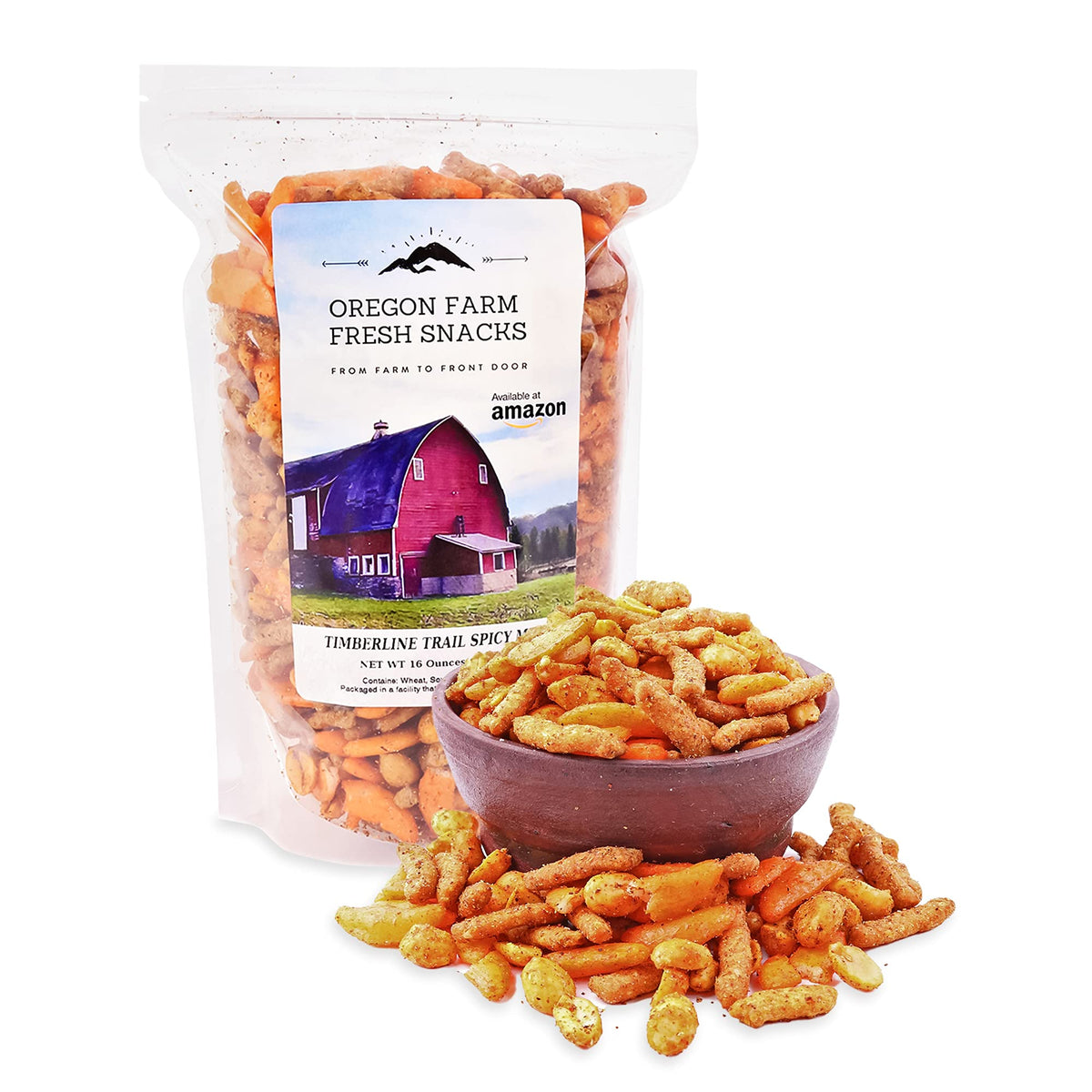 Resealable bag of Timberline Trail Spicy Mix for fresh, on-the-go snacking