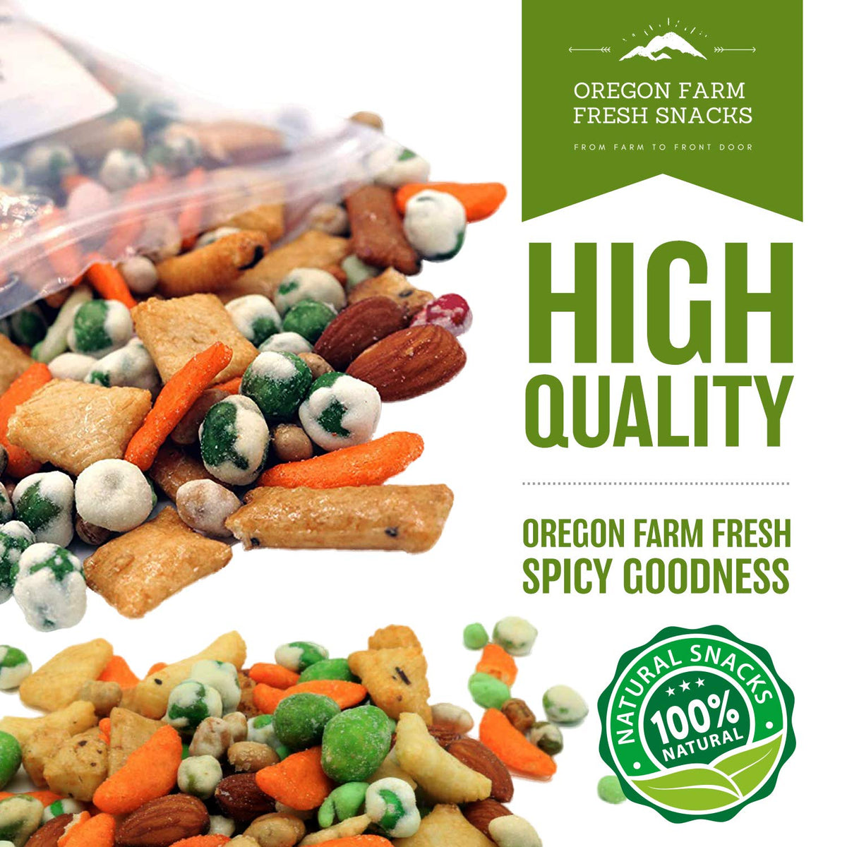 Oregon Farm Fresh Snacks Wasabi Peas Rice Crackers Mix party platter addition