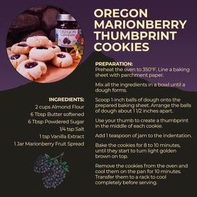 Oregon Growers Marionberry Fruit Spread glass with spoon ready to enjoy on yogurt