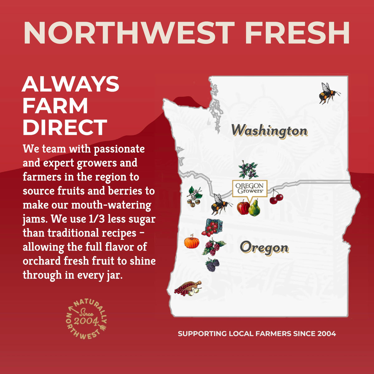Oregon Growers Marionberry Fruit Spread packaging indicates a 12 oz jar for easy pantry storage
