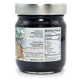 Oregon Growers Strawberry Jam jar close-up, bright aroma for yogurt.