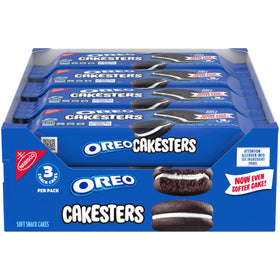 OREO Cakesters eight-pack packaging shown for convenient grab-and-go snacking