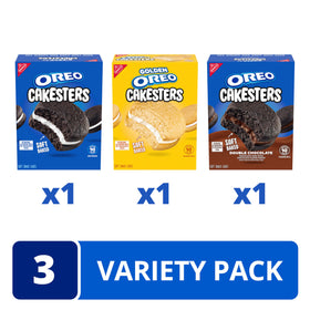 OREO Cakesters Golden Snack Cakes box ideal for lunchboxes and after-school treats.