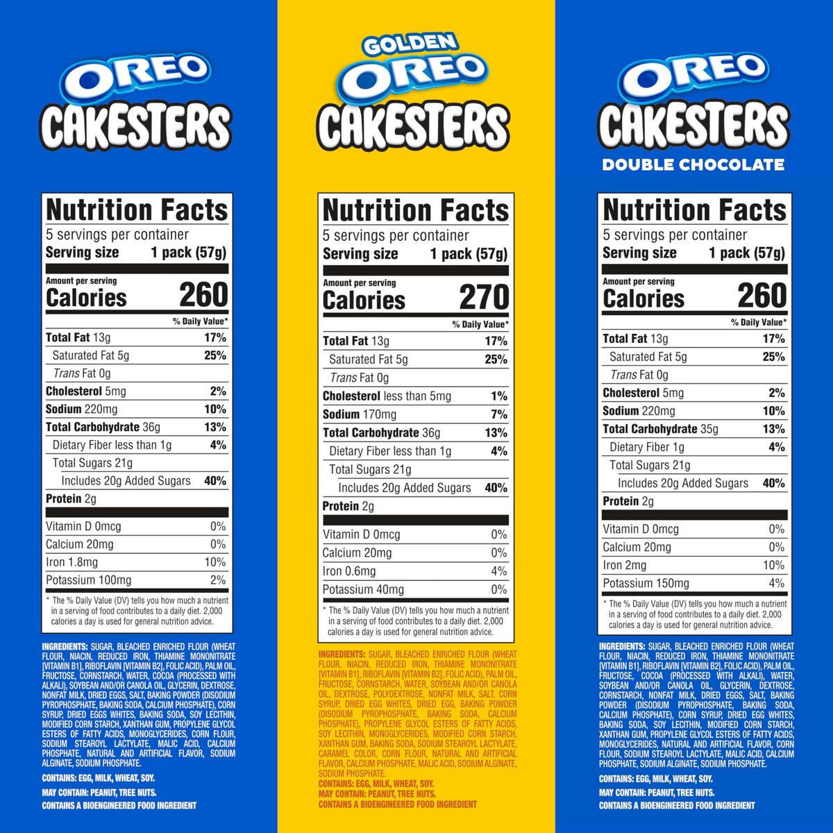 OREO Cakesters Golden Snack Cakes close-up with golden cake texture.