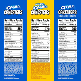 OREO Cakesters Golden Snack Cakes close-up with golden cake texture.
