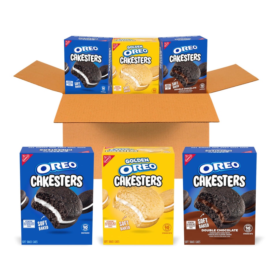 OREO Cakesters Original Snack Cakes box for on-the-go indulgence.