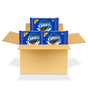 OREO chocolate sandwich cookies pack front shows a family-size box for sharing.