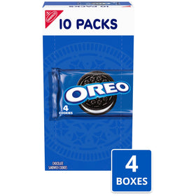 OREO cookies with creme filling and chocolate wafers, a classic treat for lunchboxes.