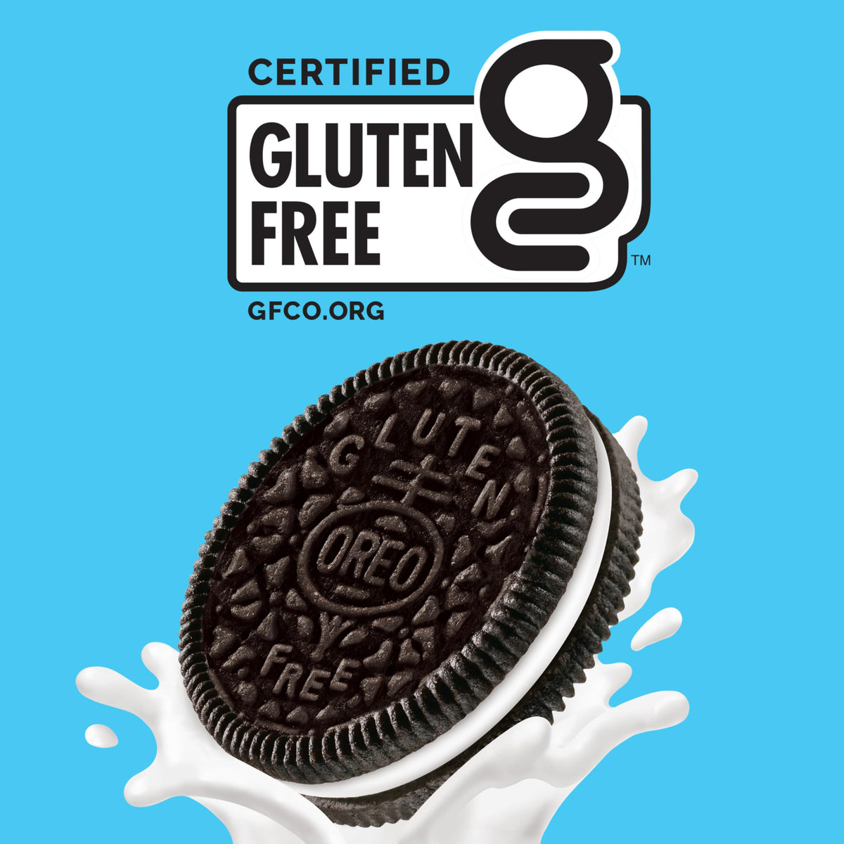 OREO Double Stuf gluten free creme close-up shows extra filling
