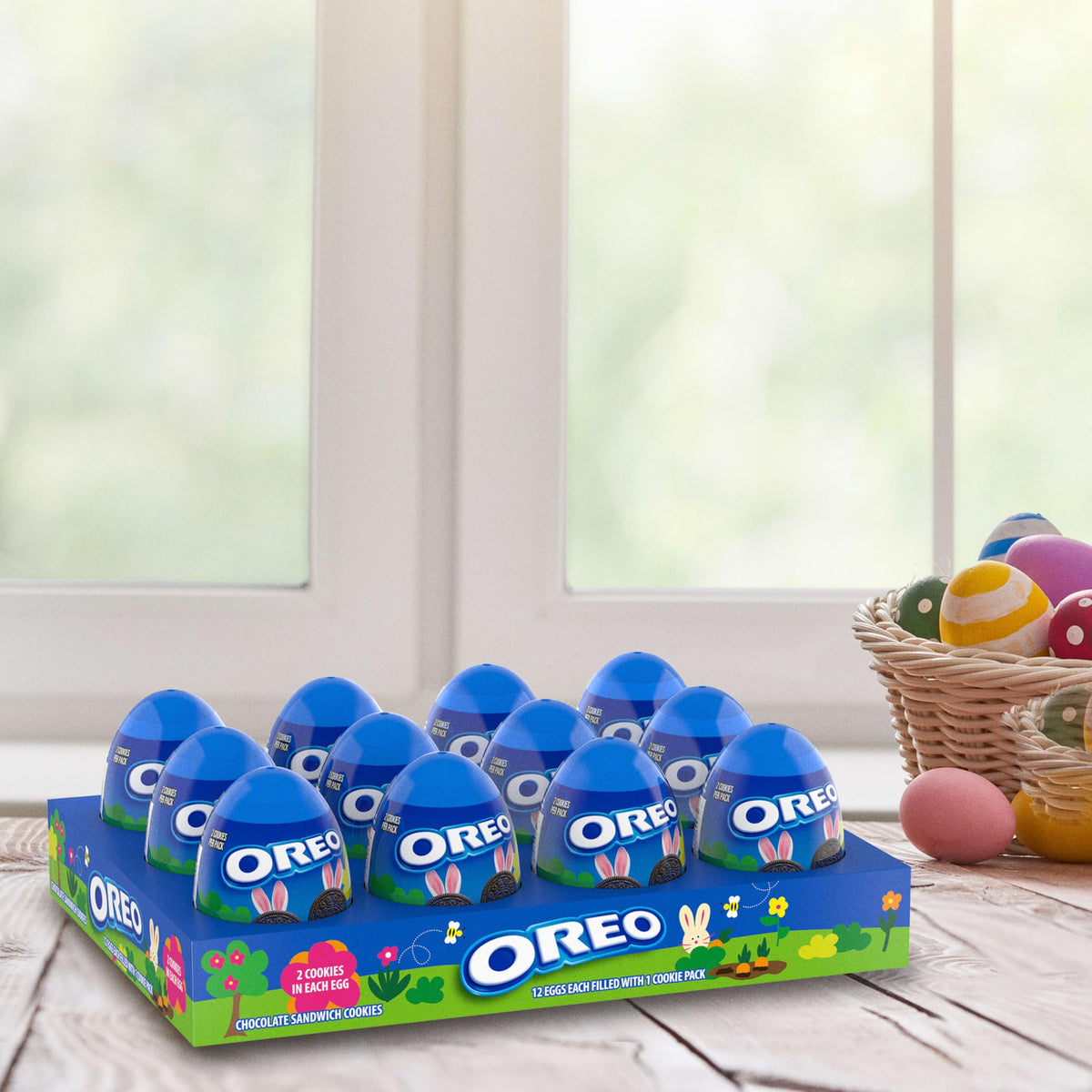 Oreo Easter egg hunt display showing hidden treats for kids