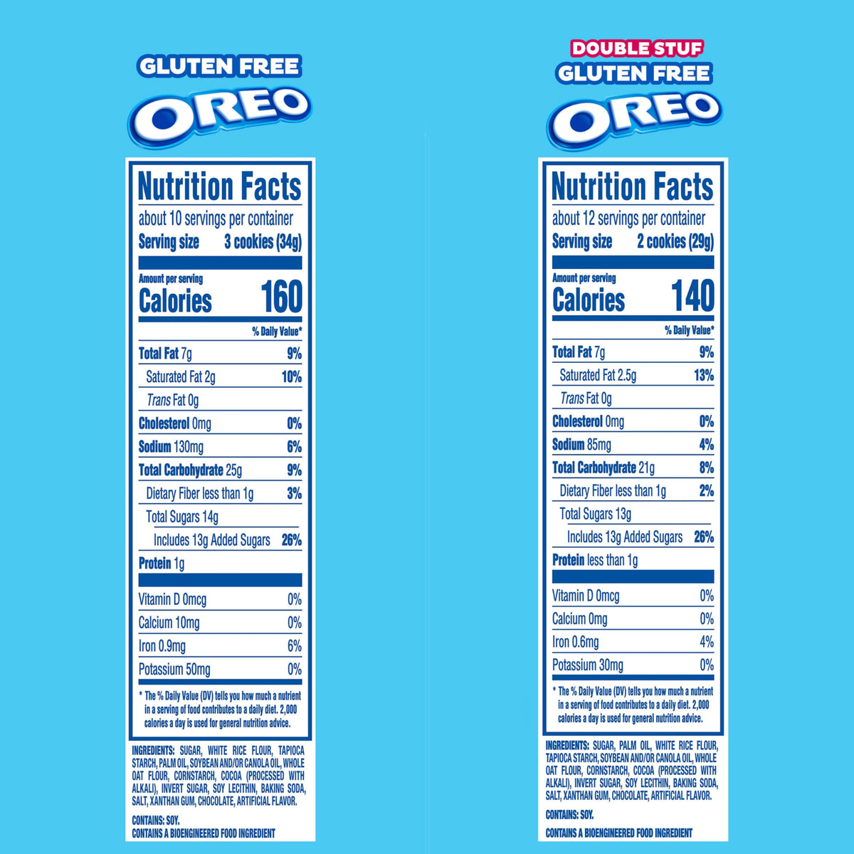 OREO gluten free cookies served as dessert or snack
