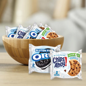 OREO cookie detail showing real cocoa and creme