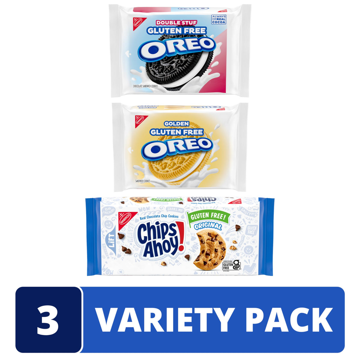 OREO Golden Gluten Free cookies with vanilla creme, ideal for snacking.