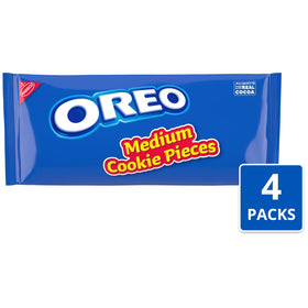 OREO medium cookie pieces chocolate wafers and creme for rich dessert texture