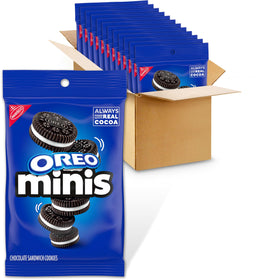 OREO Minis twelve-bag pack, convenient for family snacking.