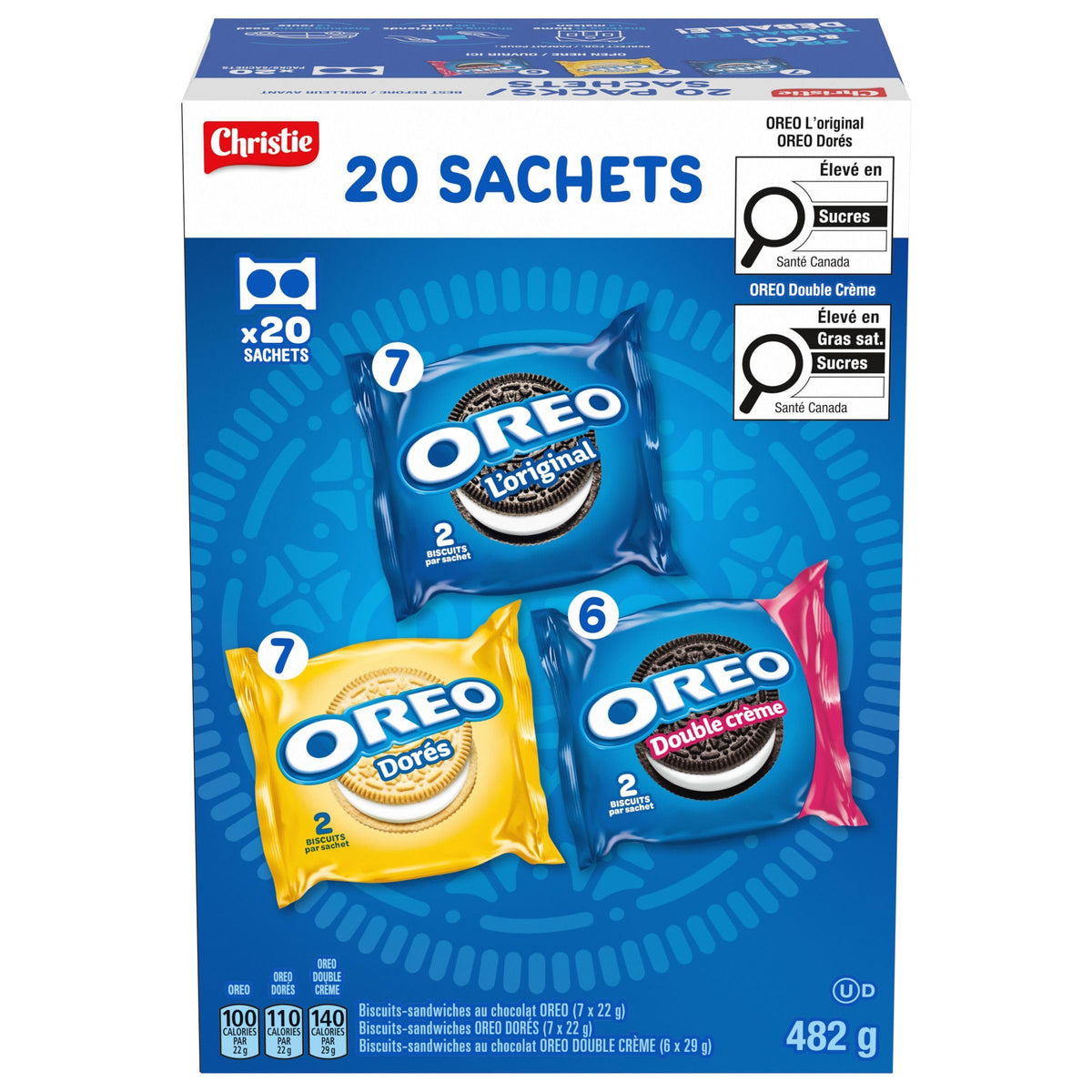 Oreo Original and Golden cookies with creme filling, great dunking.