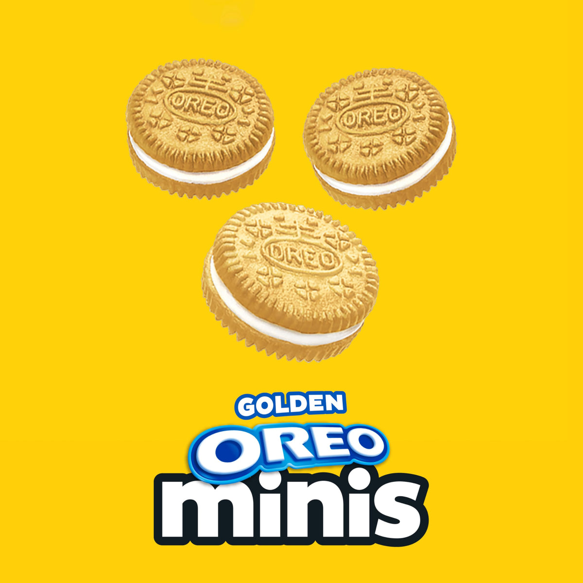 Bulk packaging of OREO Minis Golden Sandwich Cookies varies by batch.