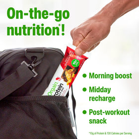 Orgain protein bars on the go, portable snack for busy days and workouts