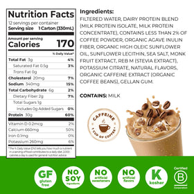 Orgain Café Latte creamy texture close-up shows smooth, drinkable protein experience.