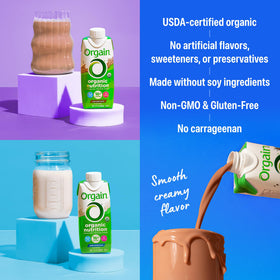 Orgain grass-fed dairy source image featuring pasture-raised protein