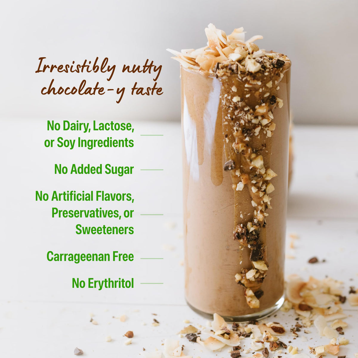 Orgain ingredients peas, brown rice, chia reveal a complete amino acid profile.