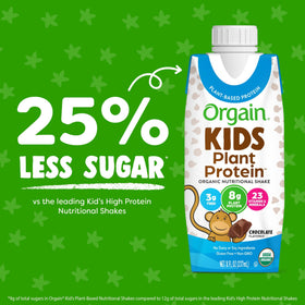 Orgain Kids shake Chocolate in a lunchbox, ideal for school snacks.
