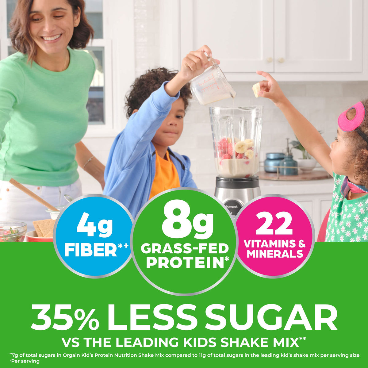 Orgain Kids Protein Shake batter ready-to-bake into muffins for a nutritious breakfast.