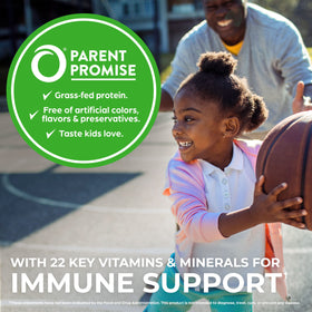 Orgain Kids Protein Shake in a lunchbox, convenient and nutritious for school days.