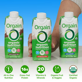 Orgain iced café mocha shake bottle blends flavor and energy