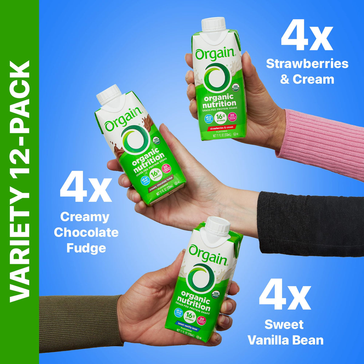 Orgain strawberries and cream shake bottle ideal for post-workout refreshment