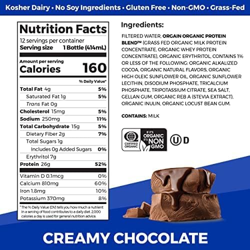 On-the-go Orgain ready-to-drink protein shake in creamy chocolate fudge