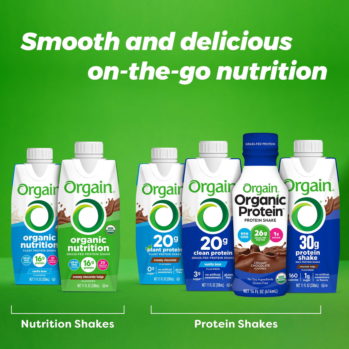 Creamy chocolate fudge flavor Orgain protein shake texture and taste