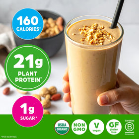 Orgain protein powder with oats suggests an easy morning protein boost.