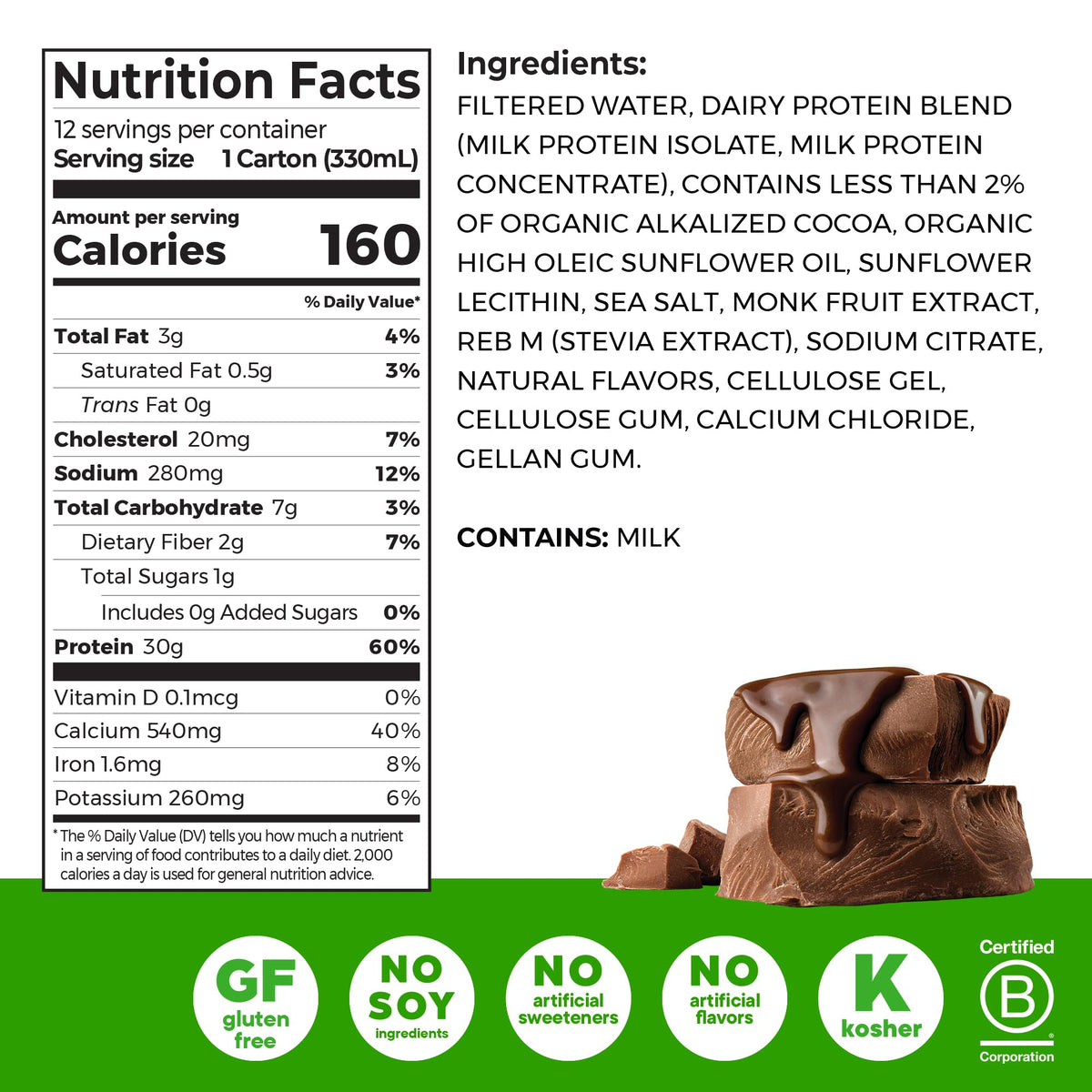 Orgain ready-to-drink bottle highlights 11 oz for convenient post-workout refuel.