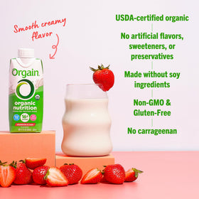 Orgain ready-to-drink bottle on the go for breakfast or a snack