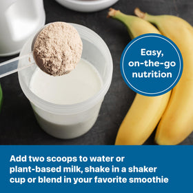 Orgain Vanilla Almond Butter Protein Powder shake ready after mixing.