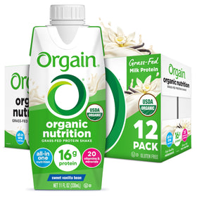 Orgain Vanilla Bean Nutritional Shake bottle for on-the-go nutrition
