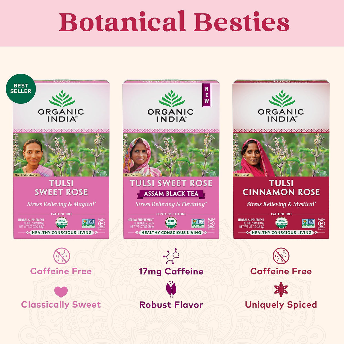 Organic India 3-pack packaging image highlighting value and convenience.