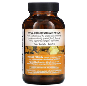 Organic India turmeric product lifestyle shot conveying energy and balanced living
